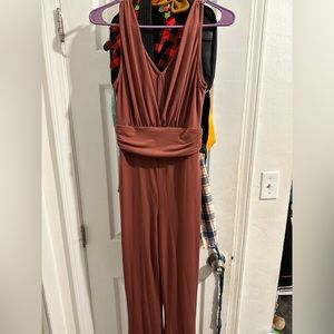 Mauve colored jumper suit